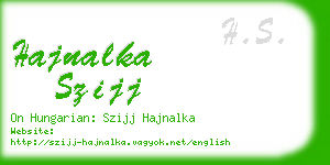 hajnalka szijj business card